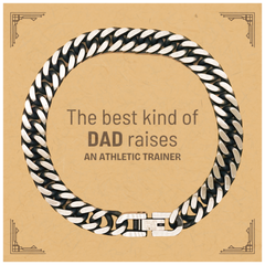 Athletic Trainer Dad Gifts, The best kind of DAD, Father's Day Appreciation Birthday Cuban Link Chain Bracelet for Athletic Trainer, Dad, Father from Son Daughter