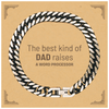 Word Processor Dad Gifts, The best kind of DAD, Father's Day Appreciation Birthday Cuban Link Chain Bracelet for Word Processor, Dad, Father from Son Daughter