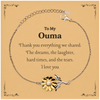 Ouma Sunflower Bracelet - Engraved with Love and Memories for Birthday, Christmas, and Graduation Gifts