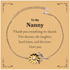 Engraved Sunflower Bracelet for Nanny - Thank You for Everything We Shared - Inspirational Jewelry Gift for Birthday, Christmas, and Graduation - Expressing Love and Gratitude for Nanny