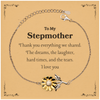 Sunflower Bracelet Step-mother Gift I Love You Engraved Jewelry for Special Occasions