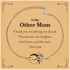 Other Mom Sunflower Bracelet Engraved Thank You Gift for Her Birthday, Christmas, and Mothers Day