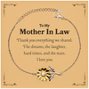 Mother In Law Sunflower Bracelet - A Token of Love and Gratitude for Special Occasions