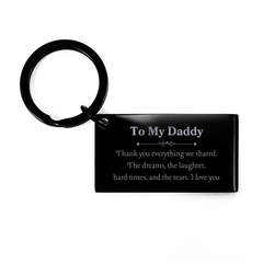 Daddy Keychain - Thank You for Everything - Engraved Love for Dad - Perfect Gift for Birthday, Christmas, and Veterans Day