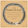 Father In Law Cuban Link Chain Bracelet, Thank you for everything we shared, love, Christmas gift