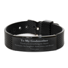 Godmother Black Shark Mesh Bracelet - A Unique Gift to Show Gratitude for Everything Youve Done, Birthday, Christmas, Veterans Day