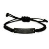 Bonus Dad Black Rope Bracelet Thank You for the Memories Engraved Gift for Fathers Day, Christmas, Birthday, and More