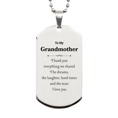 Grandmother Silver Dog Tag Love You Always Engraved Gift for Her Christmas Birthday Appreciation Family