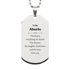 Abuelo Silver Dog Tag - Unique Engraved Gift for Birthday, Christmas, Veterans Day - Thank You for Everything, Grandfather, I Love You