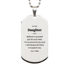 Daughter Dog Tag Necklace Believe in Yourself, Engraved Gift for Girls, Inspirational Jewelry, Graduation, Birthday, Christmas, Mums Love Always Supports You