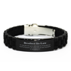 Brother-In-Law, Powerful Black Glidelock Clasp Bracelet, Inspirational Graduation Gift, 2 Timothy 1:7 Spirit of Love and Confidence