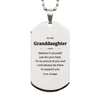 Unique Silver Dog Tag Granddaughter Keepsake Gift Inspirational Gramps Love Birthday for Her