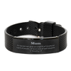 Black Shark Mesh Bracelet for Mum - Empowering Spirit of Power, Love, and Self-Discipline - Inspirational Gift for Mothers Day, Birthday, Christmas, and Graduation - Unique and Perfect Bracelet for Mum