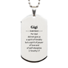 Silver Dog Tag Gigi Inspirational Engraved Necklace for Christmas Gift