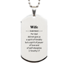 Engraved Silver Dog Tag Wife Gift Inspirational Power Love Confidence Veterans Day