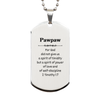 Silver Dog Tag Pawpaw Inspirational Power Love Discipline Gift for Him