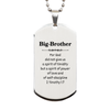 Engraved Silver Dog Tag Big-Brother Strength and Confidence 2 Timothy 1:7 Gift for Him Birthday Easter