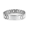 Unbiological Daughter Stainless Steel Bracelet - Believe in Yourself, Unique Gift from Mom for Graduation, Birthday, Christmas - Confidence and Love Engraved