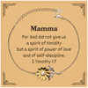 Mamma Sunflower Bracelet - Engraved Inspirational Jewelry for Mothers Day, Birthday, Christmas - Spirit of Power, Love, and Self-Discipline - Meaningful Gift for Mom, Grandma, Wife, Sister - Unique Christian Quote Accessories to Show Appreciation and Lo