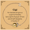 Sunflower Bracelet Gigi Inspirational Quote Gift for Graduation, Birthday, and Holidays
