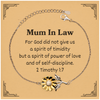 Sunflower Bracelet for Mum In Law - Engraved with Inspirational Quote for Birthday, Christmas, and Holidays - Spirit of Power and Love - Unique Gift for Her