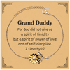 Grand Daddy Sunflower Bracelet - Spirit of Power, Love, and Self-Discipline - Inspirational Jewelry for Veterans Day, Birthday, Graduation or Christmas Gift Idea