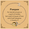 Pawpaw Sunflower Bracelet - Inspirational Engraved Jewelry for Women, Birthday and Holidays Gift, 2 Timothy 1:7 Spirit of Power and Love