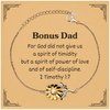 Sunflower Bracelet Bonus Dad Inspirational Engraved Gift 2 Timothy 1:7
