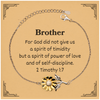 Sunflower Bracelet for Brother - Spirit of Power and Love Engraved Gift for Graduation and Birthday Celebrations