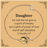 Daughter Sunflower Bracelet Inspirational Gift for Her 2 Timothy 1:7 Christmas Graduation