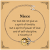 Sunflower Bracelet for Niece - Spirit of power, love, self-discipline - Inspirational Birthday Gift for Her