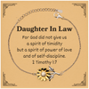 Sunflower Bracelet Daughter In Law - Power, Love, Self-discipline - Inspirational Jewelry Gift for Birthday, Christmas, Graduation - Engraved Confidence and Hope