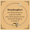 Stepdaughter Inspirational Sunflower Bracelet Godly Gift for Birthday, Christmas, Graduation, and Holidays