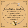 Sunflower Bracelet Unbiological Daughter Inspirational Gift for Her Birthday With Spirit of Power and Love