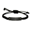 Believe in Yourself Black Rope Bracelet - Grandmas Love and Support for Granddaughter - Unique Inspirational Gift for Holidays and Birthdays