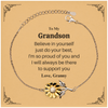 Engraved Sunflower Bracelet Grandson Gift Birthday Inspirational Support Love Confidence Hope