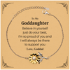 Sunflower Bracelet Goddaughter Gift - Believe in Yourself Engraved Inspirational Jewelry for Birthday Christmas Graduation - Proud Godfather Support Love