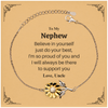 Sunflower Bracelet for Nephew - Believe in Yourself - Inspirational Gift from Uncle - Graduation, Birthday, or Christmas Present for Him