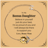 Bonus Daughter Sunflower Bracelet Believe in yourself Inspirational Gift for Graduation or Christmas from Bonus Mom