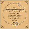 Sunflower Bracelet for Unbiological Daughter, Believe in Yourself Bracelet Moms Love and Support, Inspirational Gift for Graduation, Birthday, Christmas, and Easter