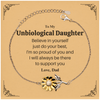 Sunflower Bracelet Unbiological Daughter Love, Dad Inspirational Support Gift for Birthday, Graduation, Christmas, and Holidays
