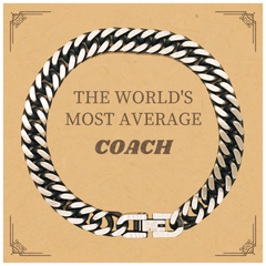 Coach Cuban Link Chain Bracelet - Unique Gift for Graduation, Birthday, and Holidays