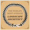 Landscape Architect Cuban Link Chain Bracelet - Unique Gift for Graduation and Holidays, Inspirational Style for the Worlds Most Average Professionals