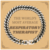 Respiratory Therapist Cuban Link Chain Bracelet - THE WORLDS MOST AVERAGE Gift for Graduation, Birthday, and Holidays Showcasing Confidence, Hope, and Inspiration in Respiratory Therapist