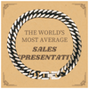 Sales Representative Cuban Link Chain Bracelet - Confidence and Success Gift for Graduation, Birthday, and Holidays