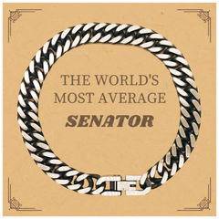 Senator Cuban Link Chain Bracelet - The Ultimate Symbol of Confidence, Hope, and Inspiration for Graduation, Veterans Day, Christmas, and Birthday Gifts