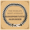 Transportation Manager Cuban Link Chain Bracelet - The Worlds Most Average Style for a Stylish Profiler of Transportation, Perfect for Everyday Wear and Special Occasions, Gift for Transportation Manager, Graduation, Birthday