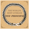 Engraved Cuban Link Chain Bracelet for Vice-principal - THE WORLDS MOST AVERAGE Gift for Graduation, Birthday, and Holidays - Unique Confidence-Boosting Accessory