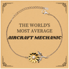 Unique Aircraft Mechanic Sunflower Bracelet Engraved Confidence Gift for Christmas