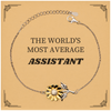 Assistant Sunflower Bracelet - THE WORLDS MOST AVERAGE Unique Gift for Birthday, Christmas, and Graduation, Inspirational Jewelry for Confidence and Hope